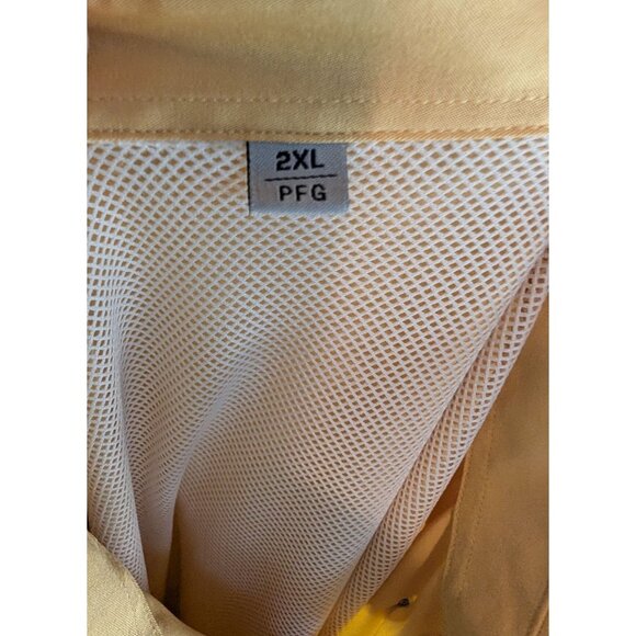 Lot of 2 Men's Cape Back Short Sleeve Fishing Shirts - Yellow and Blue - 2XL - Picture 5 of 9